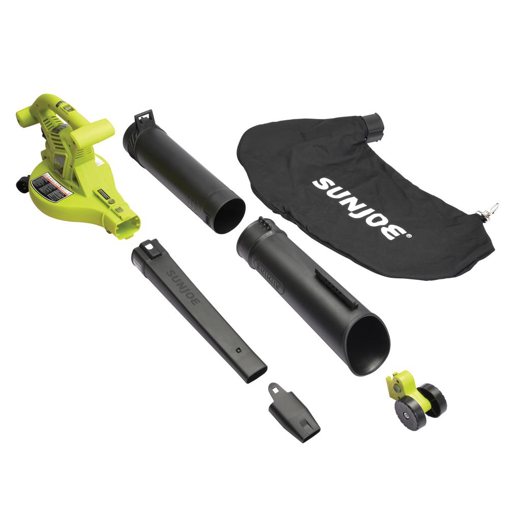 Sun Joe 250 MPH 440 CFM 14 Amp Electric Handheld Blower/Vacuum/Mulcher in Green - Super Arbor
