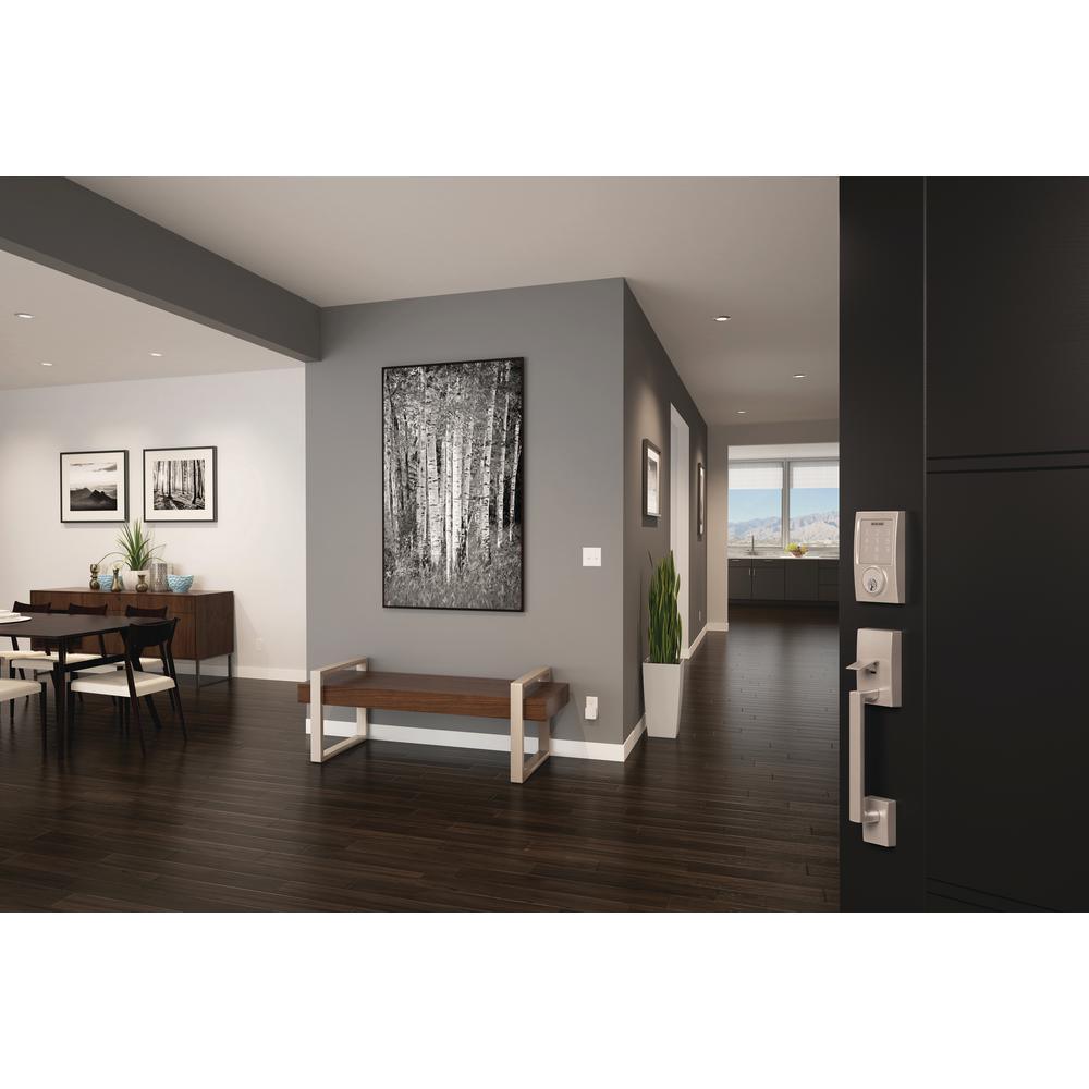Century Satin Nickel Sense Smart Door Lock and Wi-fi Adapter Bundle - Super Arbor