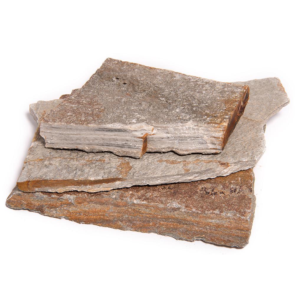 16 in. x 12 in. x 2 in. 120 sq. ft. Silver Quartzite Natural Flagstone for Landscape, Gardens and Pathways - Super Arbor