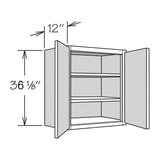 allen + roth Annscroft 36-in W x 36.125-in H x 12-in D Hazelnut Maple Door Wall Semi-Custom Cabinet