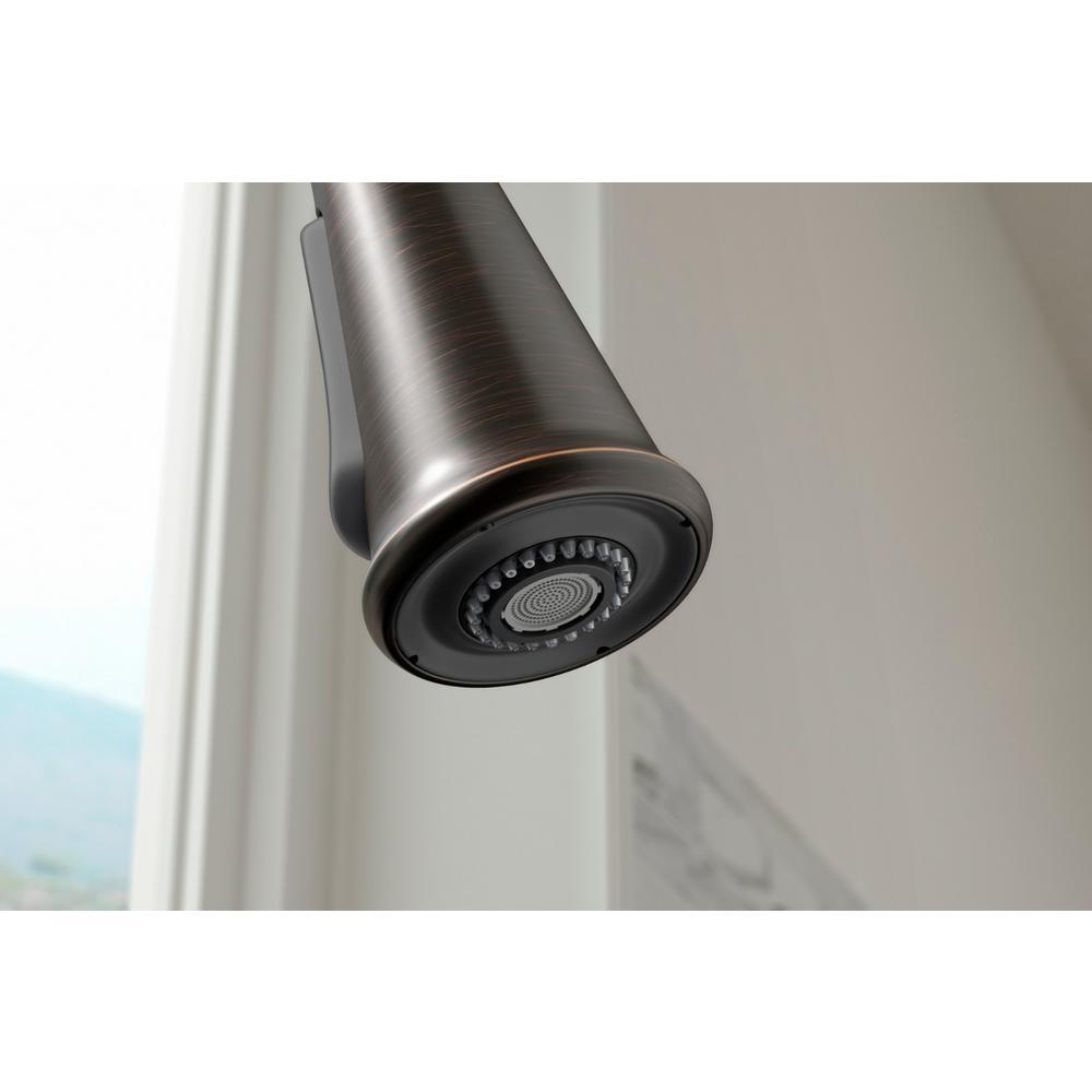 Tyne Single-Handle Pull-Down Sprayer Kitchen Faucet in Oil-Rubbed Bronze - Super Arbor