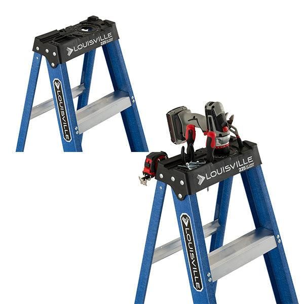 Louisville Ladder 6' Fiberglass Step Ladder, 10' Reach, 225 lbs Load Capacity, W-3217-06