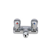 AquaSpec Single-Handle Metering Utility Faucet with Push-Button Handles in Chrome - Super Arbor