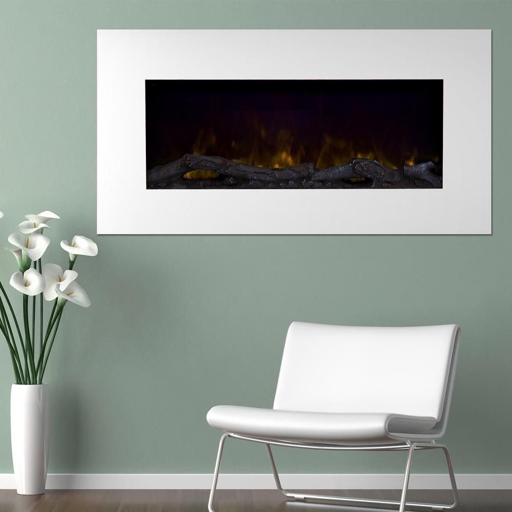 36 in. Color Changing LED Electric Fireplace in White - Super Arbor