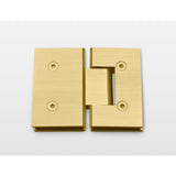 34 in. x 58 in. Frameless Glass Hinged Bathtub Door in Satin Brass - Super Arbor