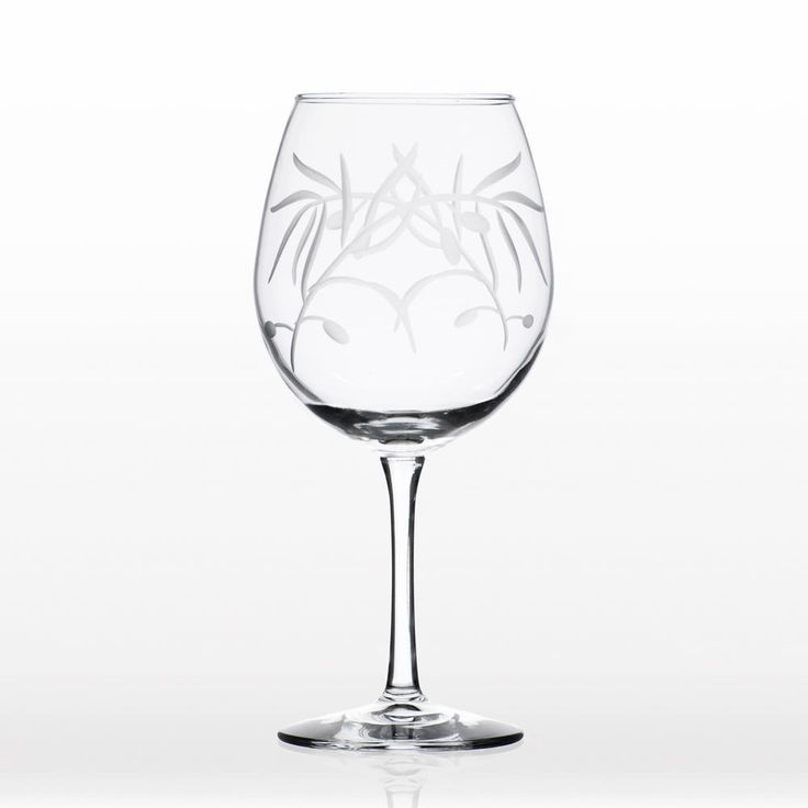 Olive Branch Clear 18 oz. Balloon Wine Glass (Set of 4)