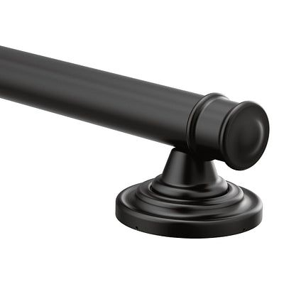 Moen Belfield 12-in Matte Black Wall Mount (ADA Compliant) Grab Bar