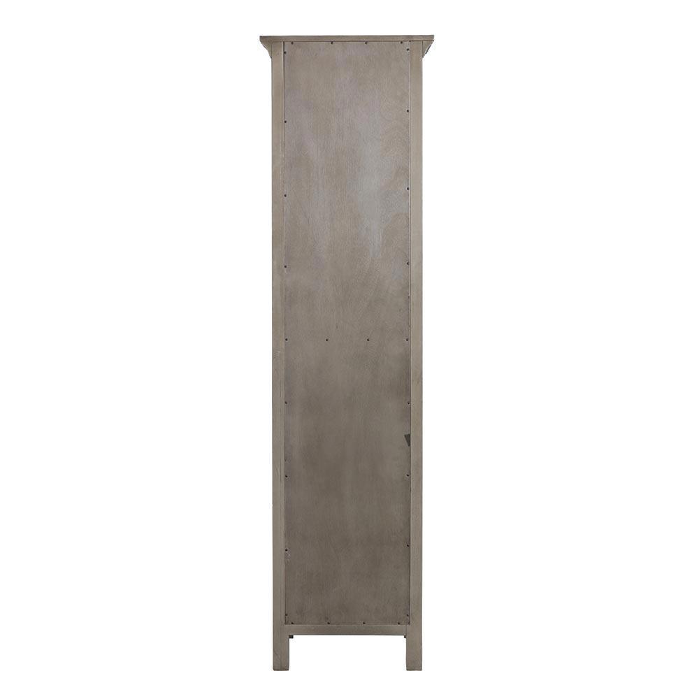 Brantley 19 in. W x 15 in. D x 70 in. H Linen Cabinet in Distressed Grey - Super Arbor