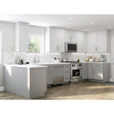 Vesper White Shaker Assembled Plywood 36 in. x 34.5 in. x 24 in. Sink Base Kitchen Cabinet with Soft Close - Super Arbor