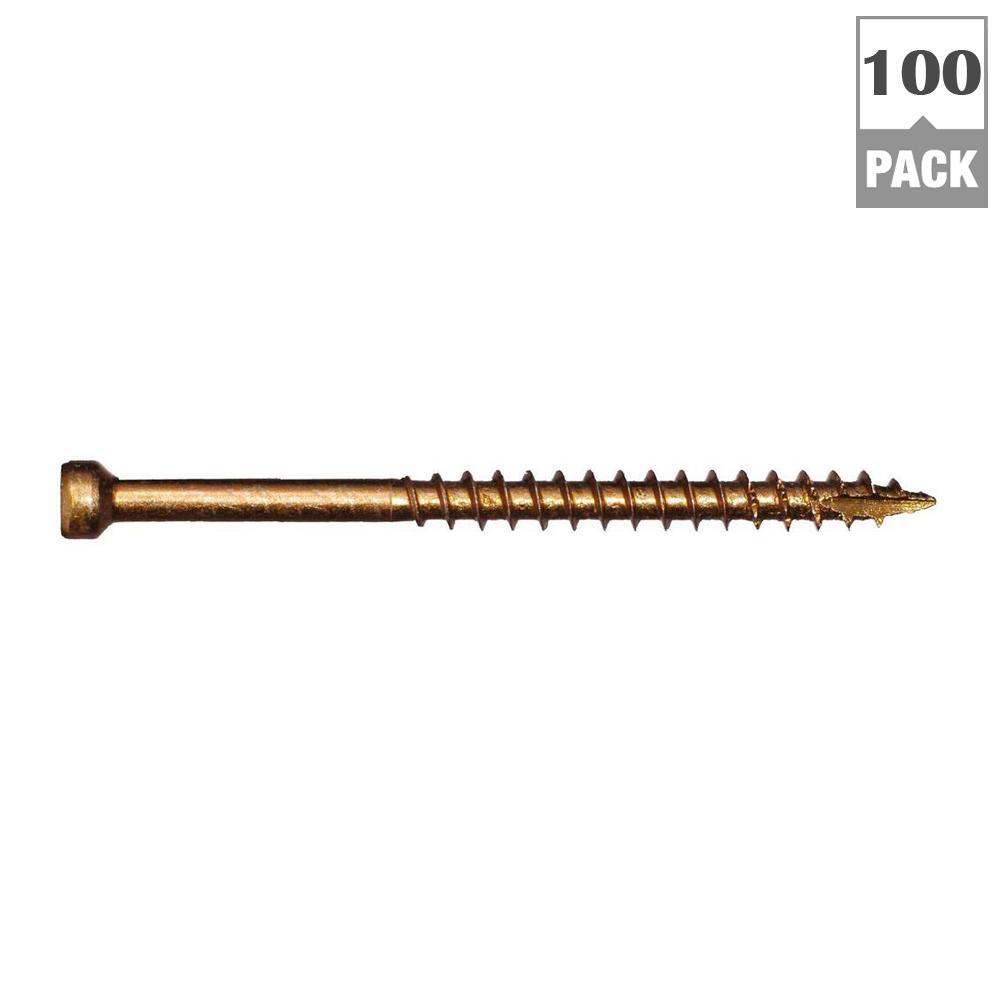 #8 x 1-1/2 in. Star Drive Trim-Head Finish Screw (100-per Pack)