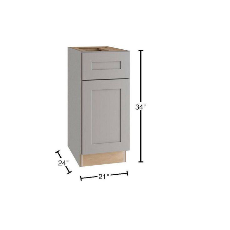 Home Decorators Collection Newport 21 in. W x 24 in. D x 34.5 in. H Assembled Plywood Base Kitchen Cabinet in Pearl Gray with 1ROT Soft Close LH