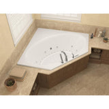 Mali 5 ft. Acrylic Corner Drop-in Air and Whirlpool Bathtub in White - Super Arbor