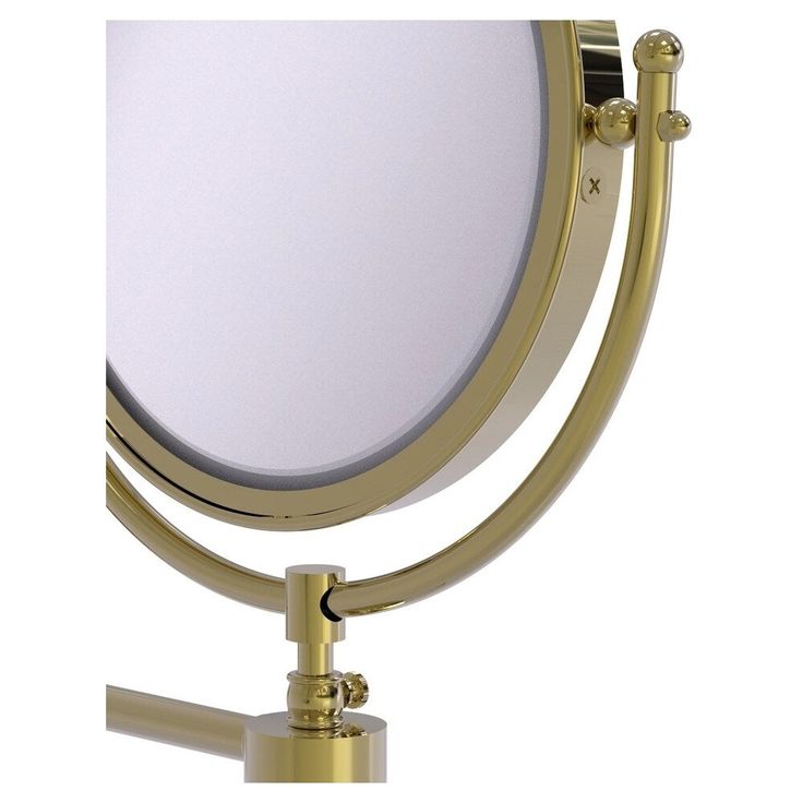 Allied Brass Soho 8-in x 15-in Polished Brass Double-Sided Magnifying Wall-Mounted Vanity Mirror