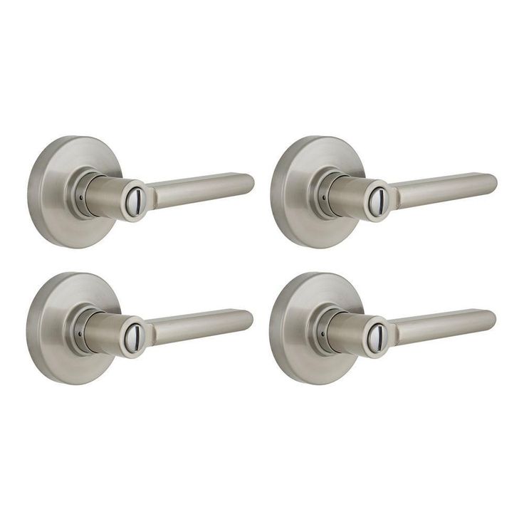 Tonbridge Aged Bronze Bed/Bath Door Lever with Round Rose (4-Pack)