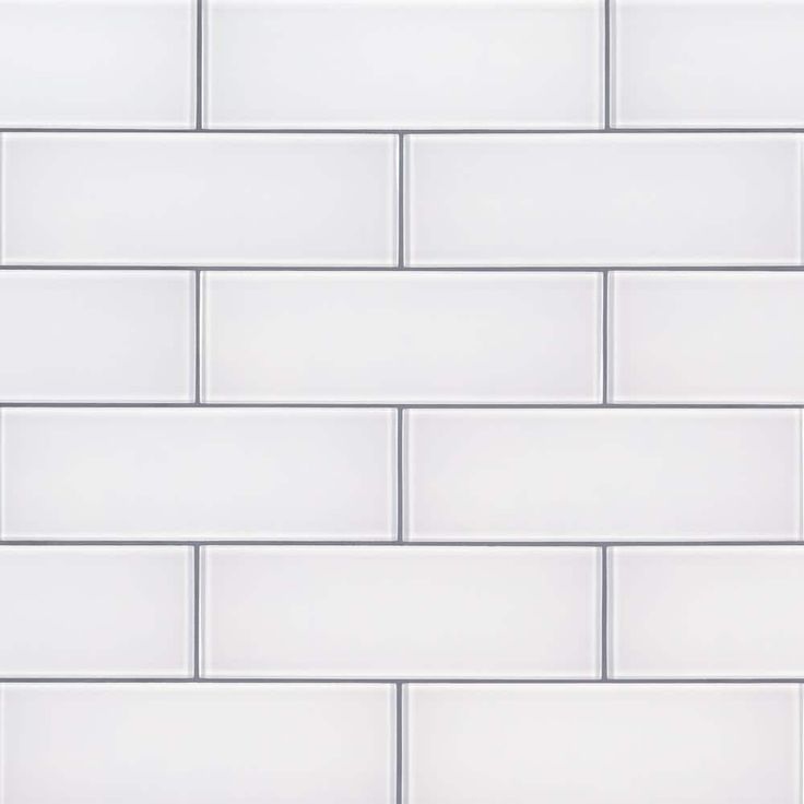 MSI Frosted Icicle 3 in. x 9 in. Glossy Glass Ice White Subway Tile (3.8 sq. ft. / case)