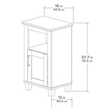 Shaker Style 16 in. W x 12 in. D x 29.9 in. H Floor Cabinet in White - Super Arbor