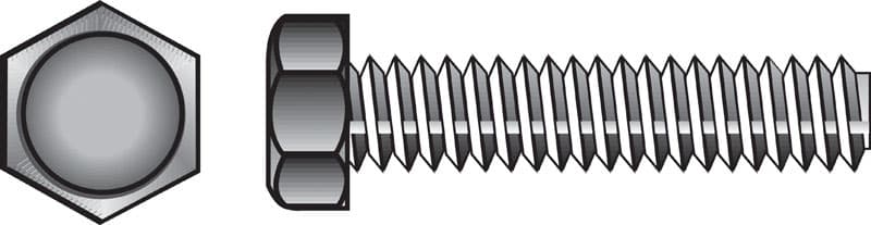 Hillman 3/8 in. Diameter x 4 in. Length Zinc-Plated Steel Hex Tap Bolts, Coarse Thread, 50-Pack