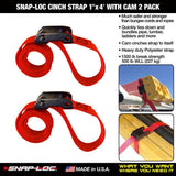 4 ft. x 1 in. Cam with Cinch Strap in Red (2-Pack) - Super Arbor