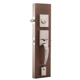 Craftsman Satin Stainless Door Handleset with Contemporary Lever Trim - Super Arbor