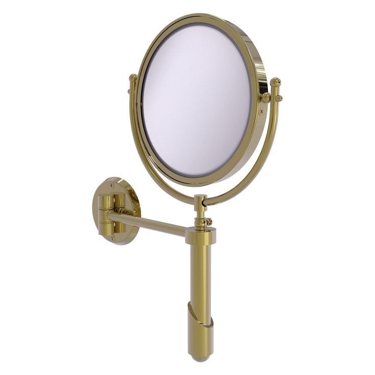 Allied Brass Soho 8-in x 15-in Polished Brass Double-Sided Magnifying Wall-Mounted Vanity Mirror