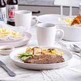 16-Piece Casual Snow White Stoneware Dinnerware Set (Set for 4)