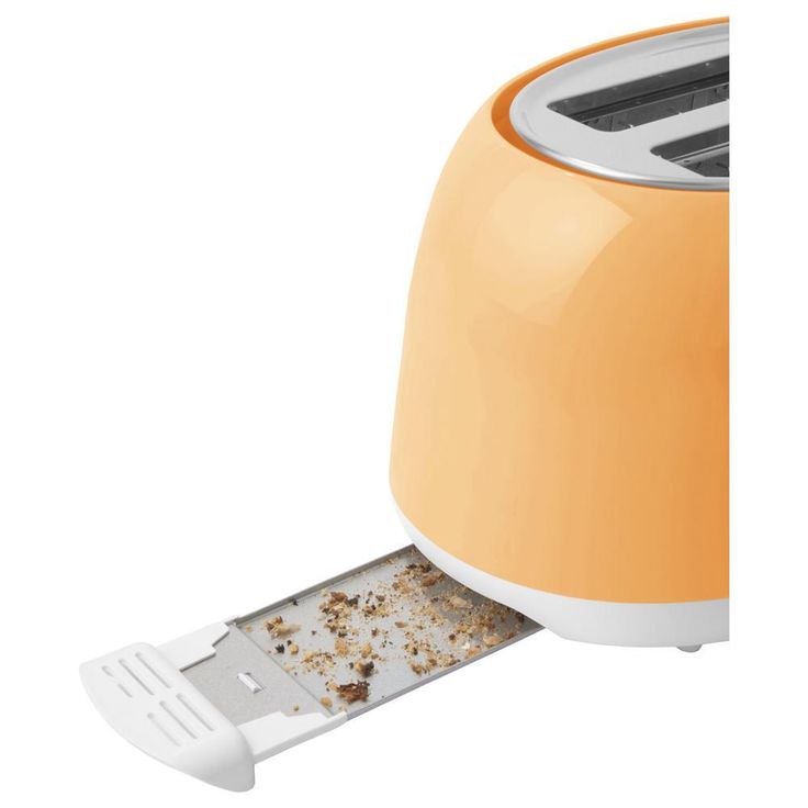 2-Slice Peach Orange Long Slot Toaster