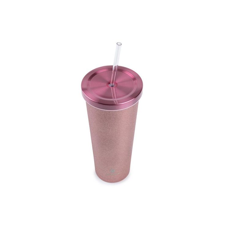 Glitter 24 oz. Stainless Steel Blush Pink Chilly Tumbler