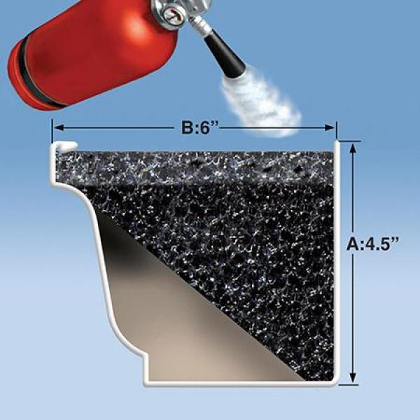 FR 4 ft. Foam Filter Plastic Gutter Guard for 6 in. K-Style (24-Pack) - Super Arbor