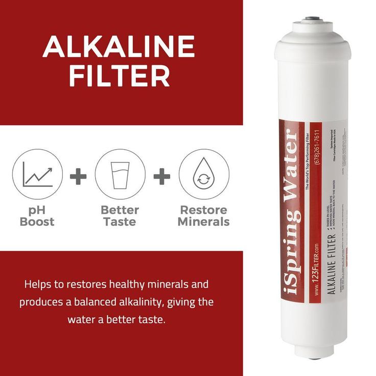 Premium 10 in. Universal Inline Alkaline Replacement Water Filter Cartridge for Reverse Osmosis RO System, pH+