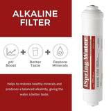 Premium 10 in. Universal Inline Alkaline Replacement Water Filter Cartridge for Reverse Osmosis RO System, pH+