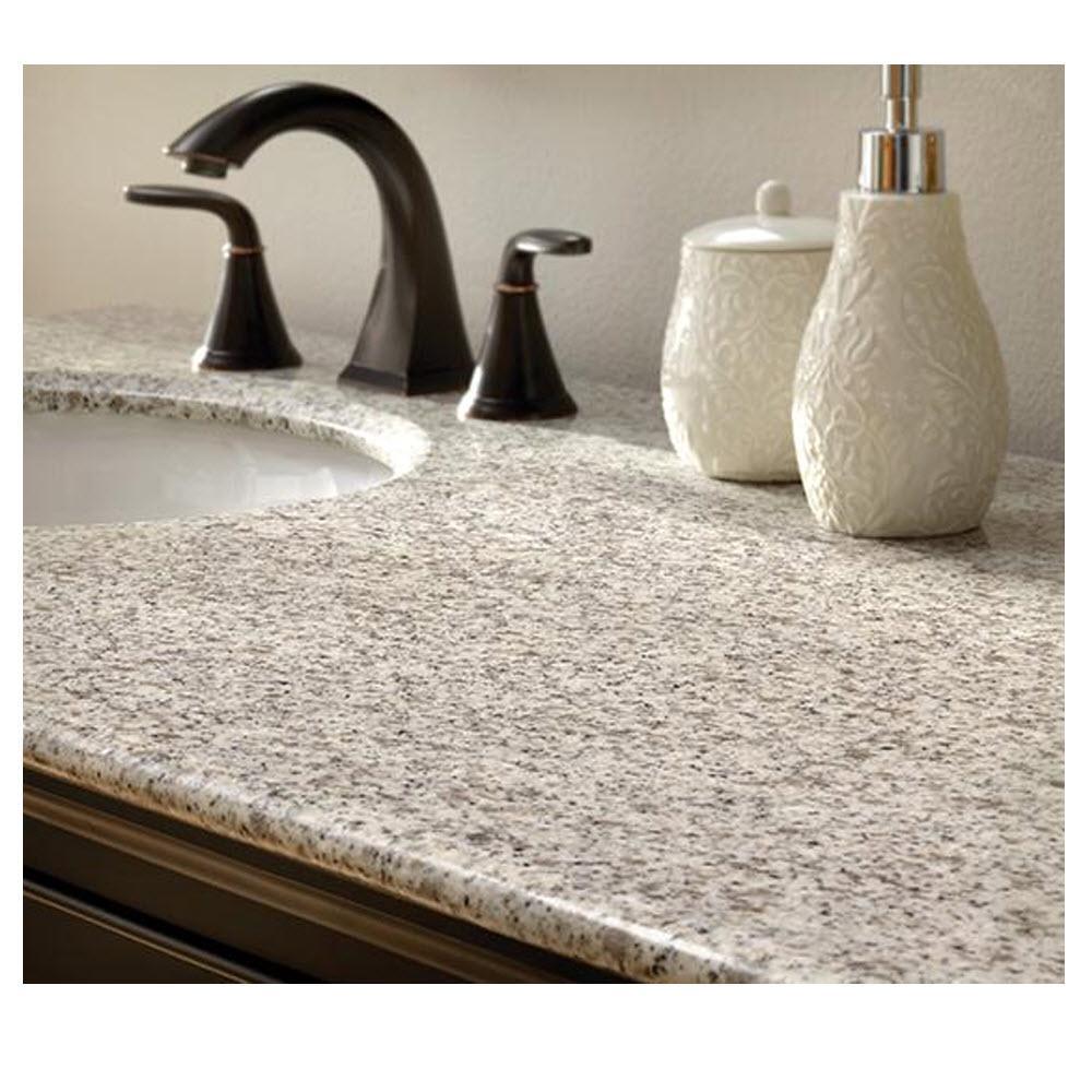 Newport 31 in. W x 21-1/2 in. D Bath Vanity in Pewter with Granite Vanity Top in Grey - Super Arbor