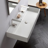 Nameeks Teorema Wall Mounted Bathroom Sink in White