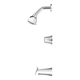 2-Handle 1-Spray Tub and Shower Faucet with Metal Knob Handles in Polished Chrome (Valve Included) - Super Arbor