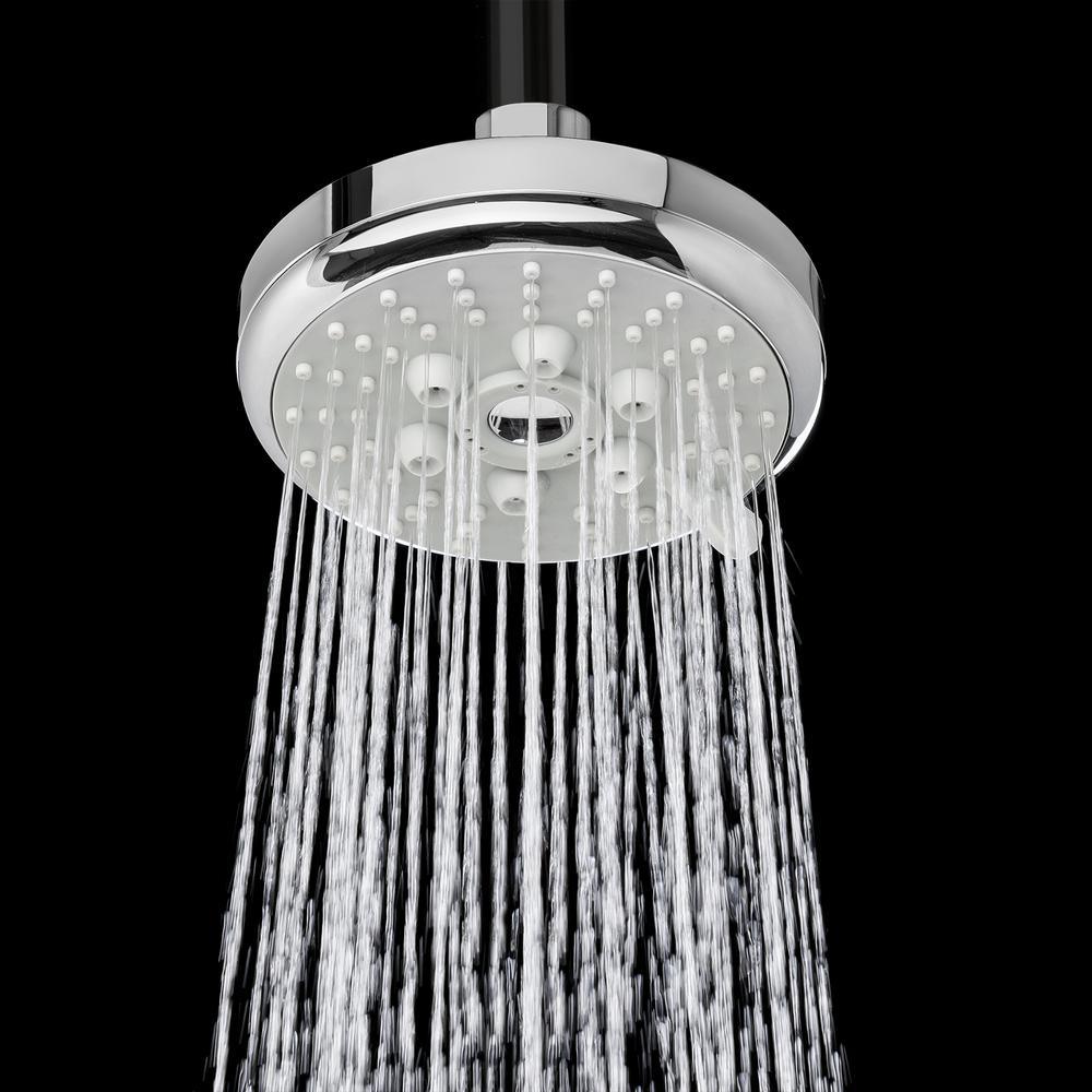 2-Spray 4.63 in. Single Wall Mount Body Spray Fixed Shower Head in Chrome - Super Arbor