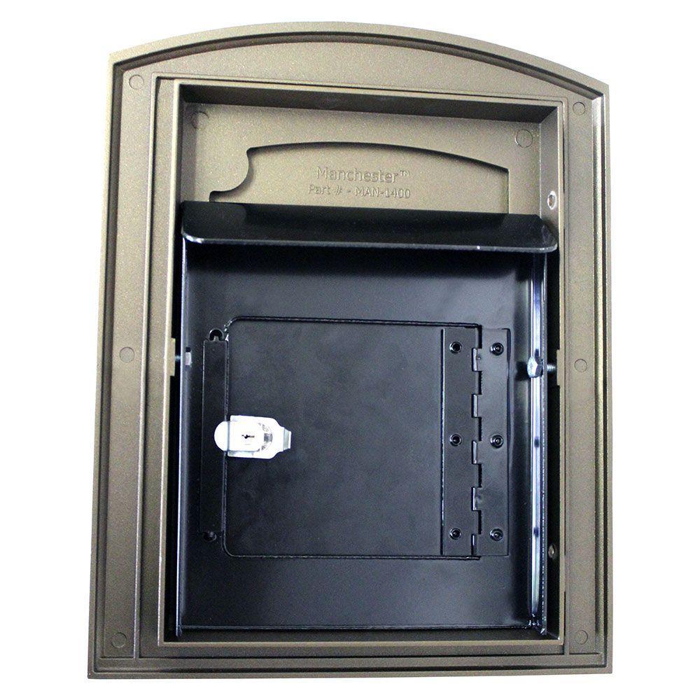Cast Aluminum Black Column Mount Locking Mailbox - Super Arbor
