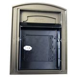 Cast Aluminum Black Column Mount Locking Mailbox - Super Arbor