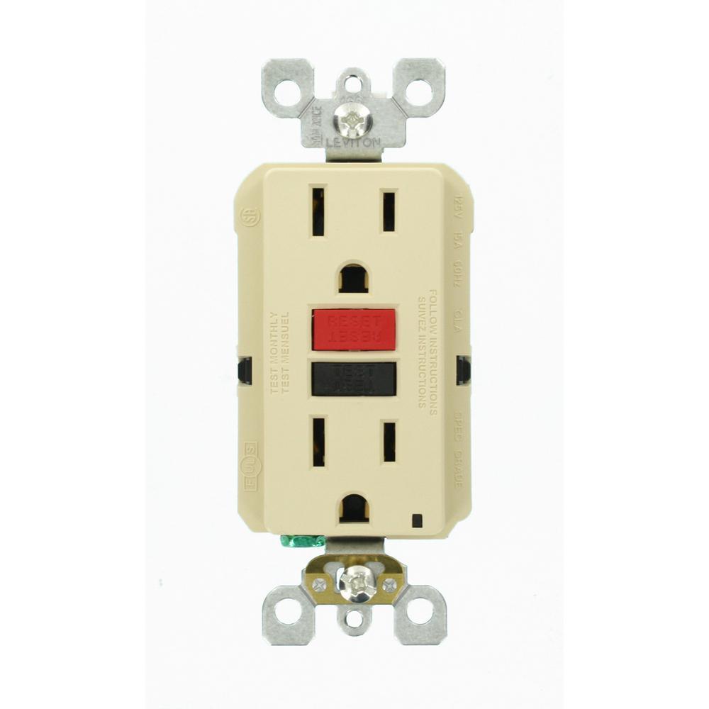 15 Amp 125-Volt Duplex Self-Test Slim GFCI Outlet, White (4-Pack) - Super Arbor