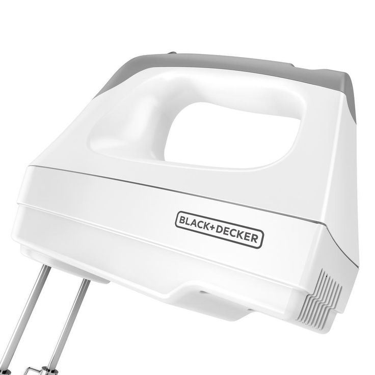 6-Speed White Hand Mixer with Beater, Whisk, Whip and Dough Hook Attachments