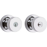 Pismo Polished Chrome Round Exterior Entry Door Knob featuring SmartKey Security - Super Arbor