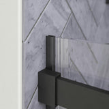 Commix 48 in. x 76 in. Frameless Sliding Shower Door in Matte Black with 5/16 in. (8 mm) Clear Glass - Super Arbor