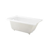 Voltaire 60 x 32 in. Acrylic Left-Hand Drain with Integral Tile Flange Rectangular Drop-in Bathtub in White - Super Arbor