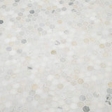 MSI Greecian White Mini Hexagon 12 in. x 12 in. x 10mm Polished Marble Mesh-Mounted Mosaic Tile (10 sq. ft. / case)