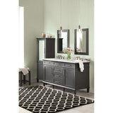 22 in. W x 30 in. H Framed Rectangular  Bathroom Vanity Mirror in Dark Charcoal