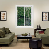 JELD-WEN FiniShield V-4500 35-1/2-in x 47-1/2-in x 3-in Jamb Right-operable Vinyl Black Sliding Window Full Screen Included