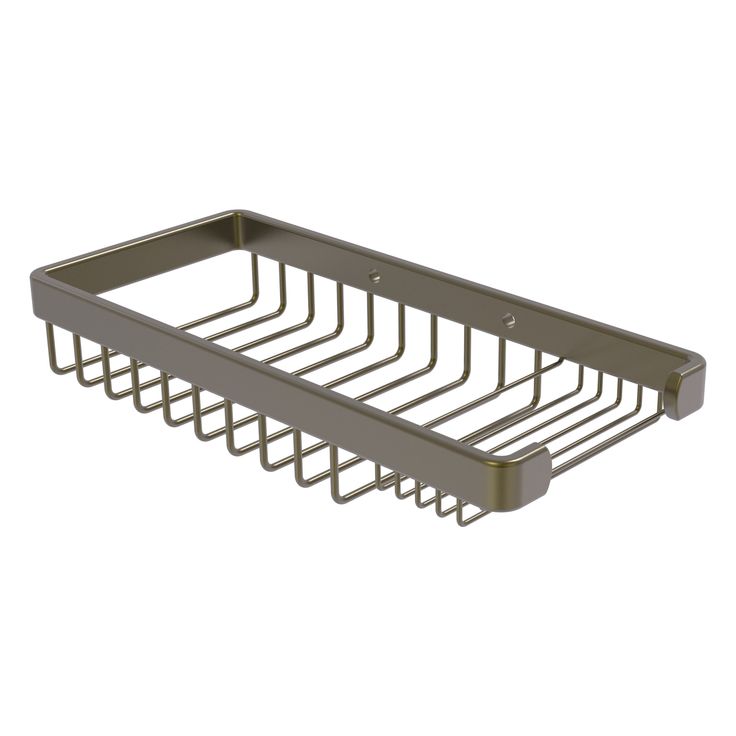 Allied Brass Rectangular Combination Shower Basket in Polished Brass