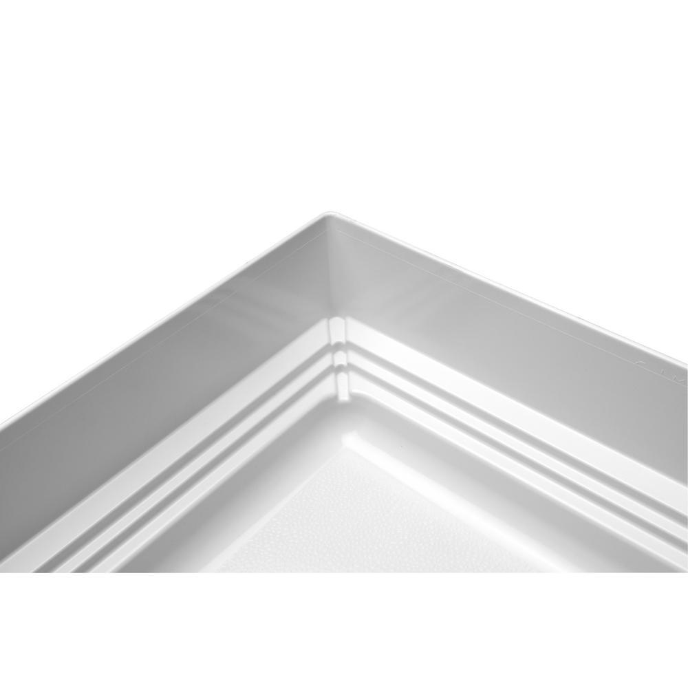 A2 60 in. x 30 in. Single Threshold Left Drain Shower Pan in White - Super Arbor