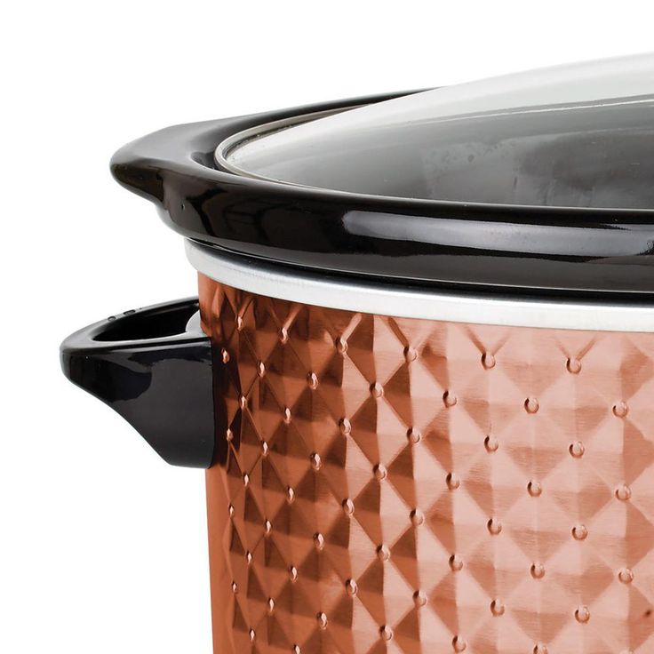 Diamond 7 Qt. Copper Slow Cooker with Tempered Glass Lid