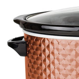 Diamond 7 Qt. Copper Slow Cooker with Tempered Glass Lid