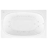 Peridot 6 ft. Acrylic Rectangular Drop-in Whirlpool Air Bathtub in White - Super Arbor