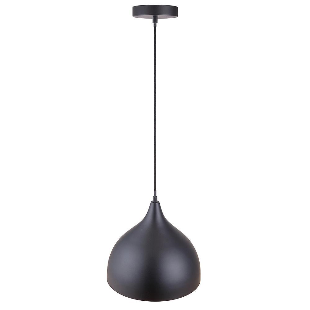 11 in. Black Integrated LED Pendant with Metal Shade - Super Arbor